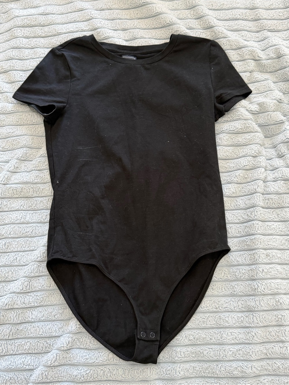 Gap Black Short-Sleeve One-Piece Bodysuit